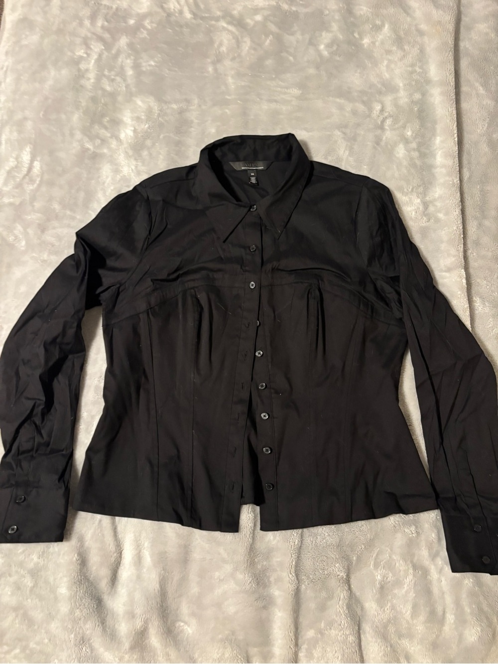 NWOT Women’s WHBM Corset Blouse-Black